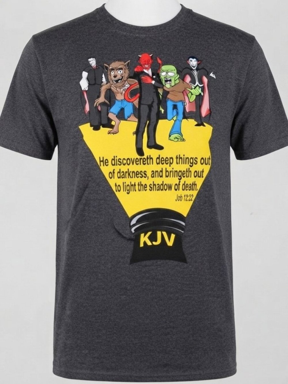 Unisex Christian Halloween Scripture Graphic T-Shirt Size M (C1074)